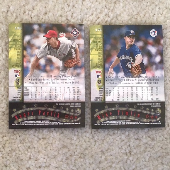 Vintage 1996-1997 Topps Stadium Club MLB Baseball Trading Cards, Lot of 5 Cards - Picture 8 of 8